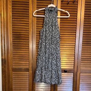 CeCe Floral Halter Dress | Smocked Neck | Fully Lined | Size S